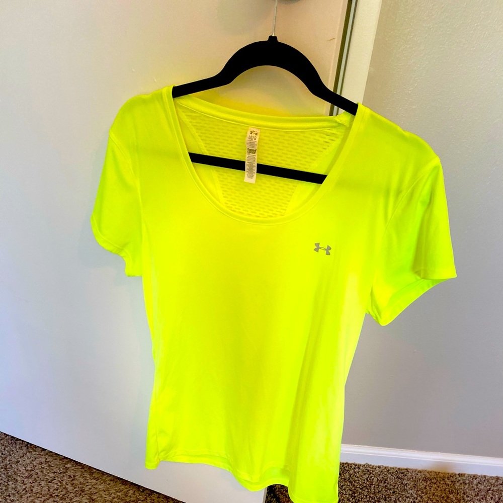 Bright Yellow Under Armor Shirt.